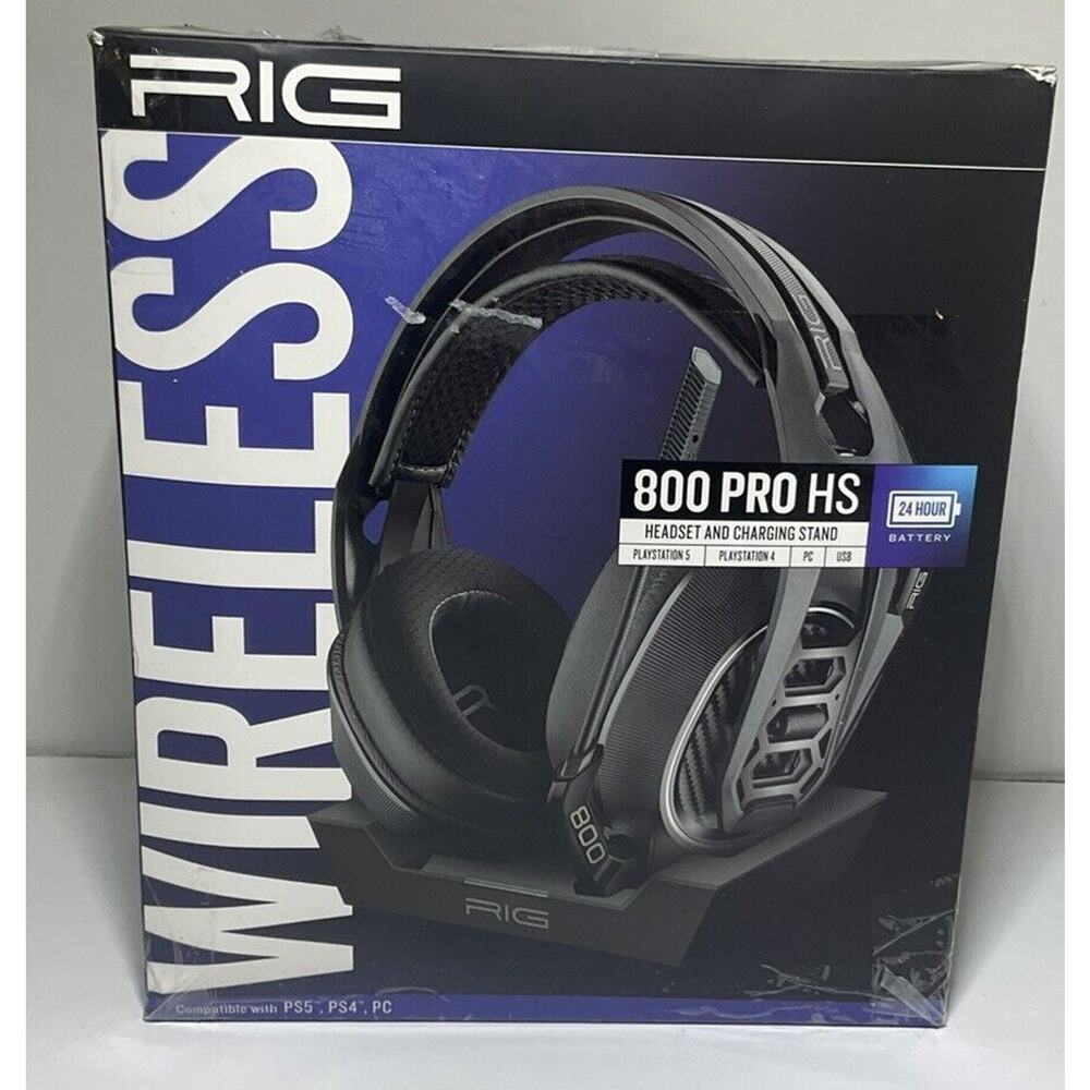 RIG 800 PRO HD Wireless Headset w Base for PC, PS4, PS5 (Black) - Open Box